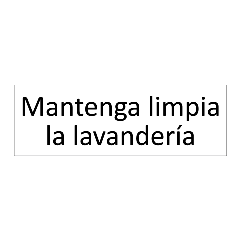 Mantenga limpia la lavandería