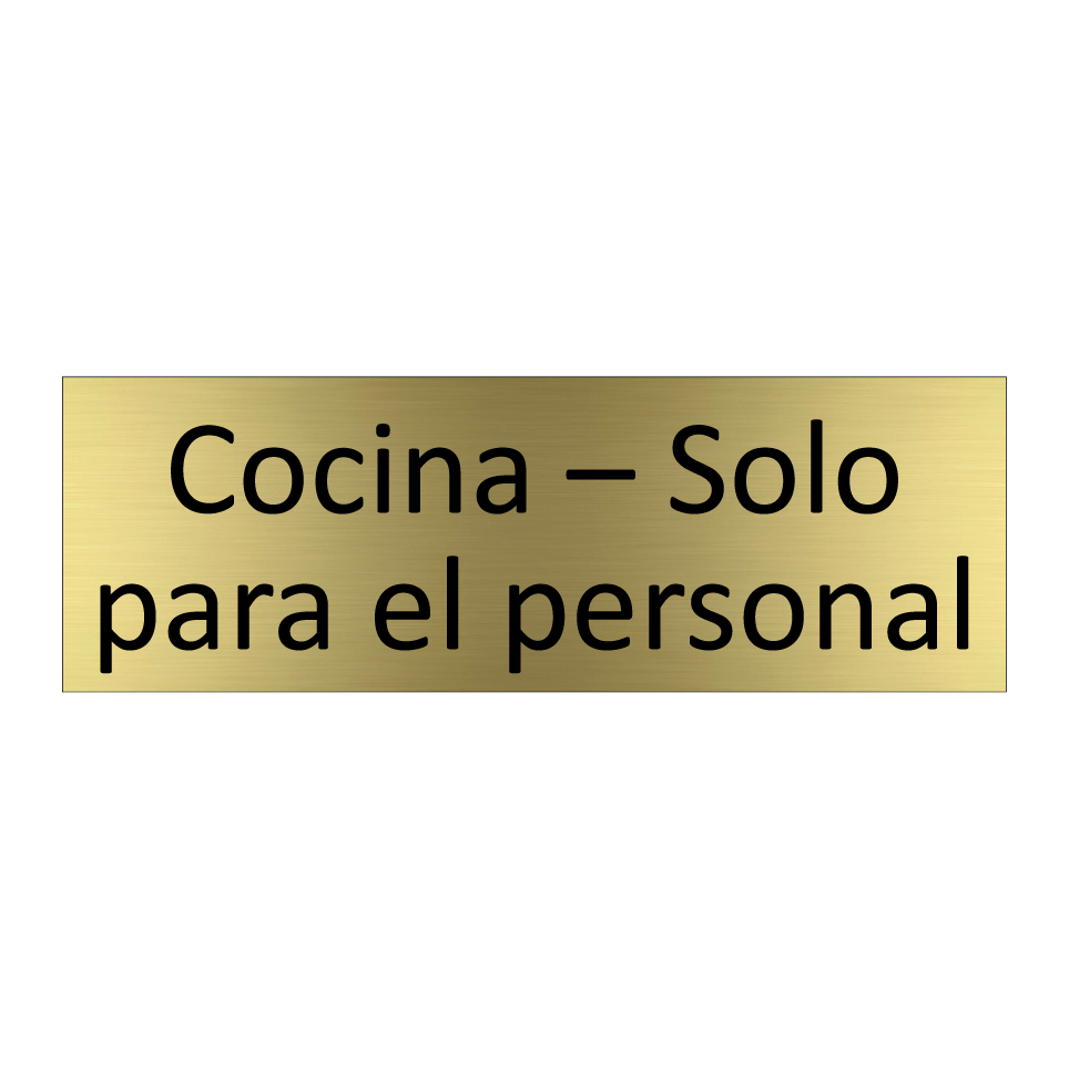 Cocina – Solo para el personal