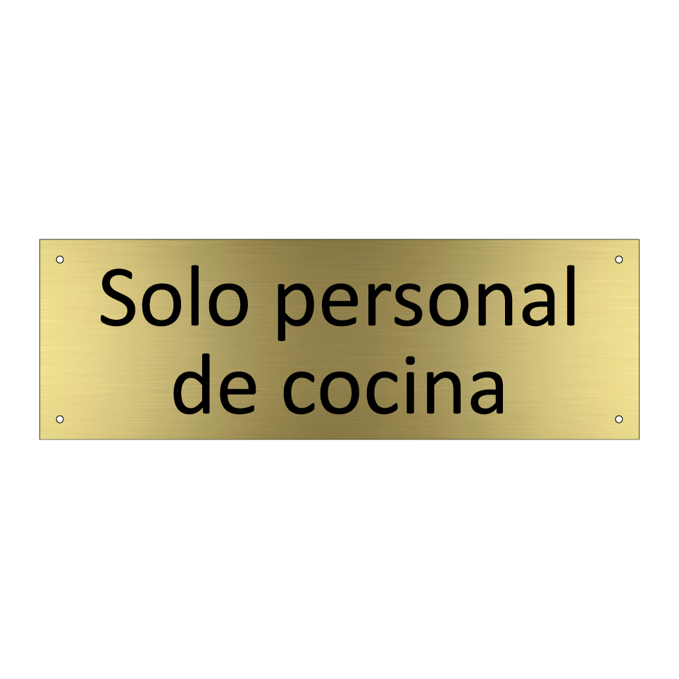Solo personal de cocina