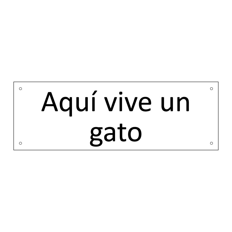 Aquí vive un gato