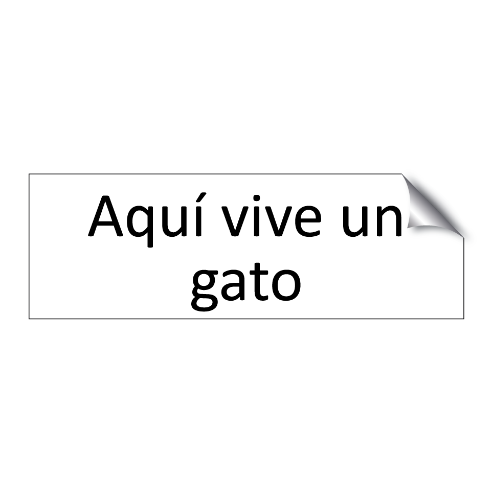 Aquí vive un gato