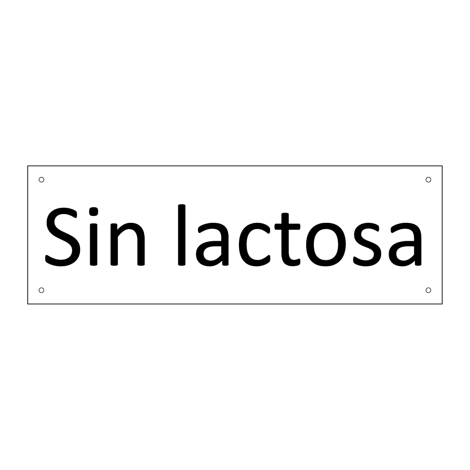 Sin lactosa