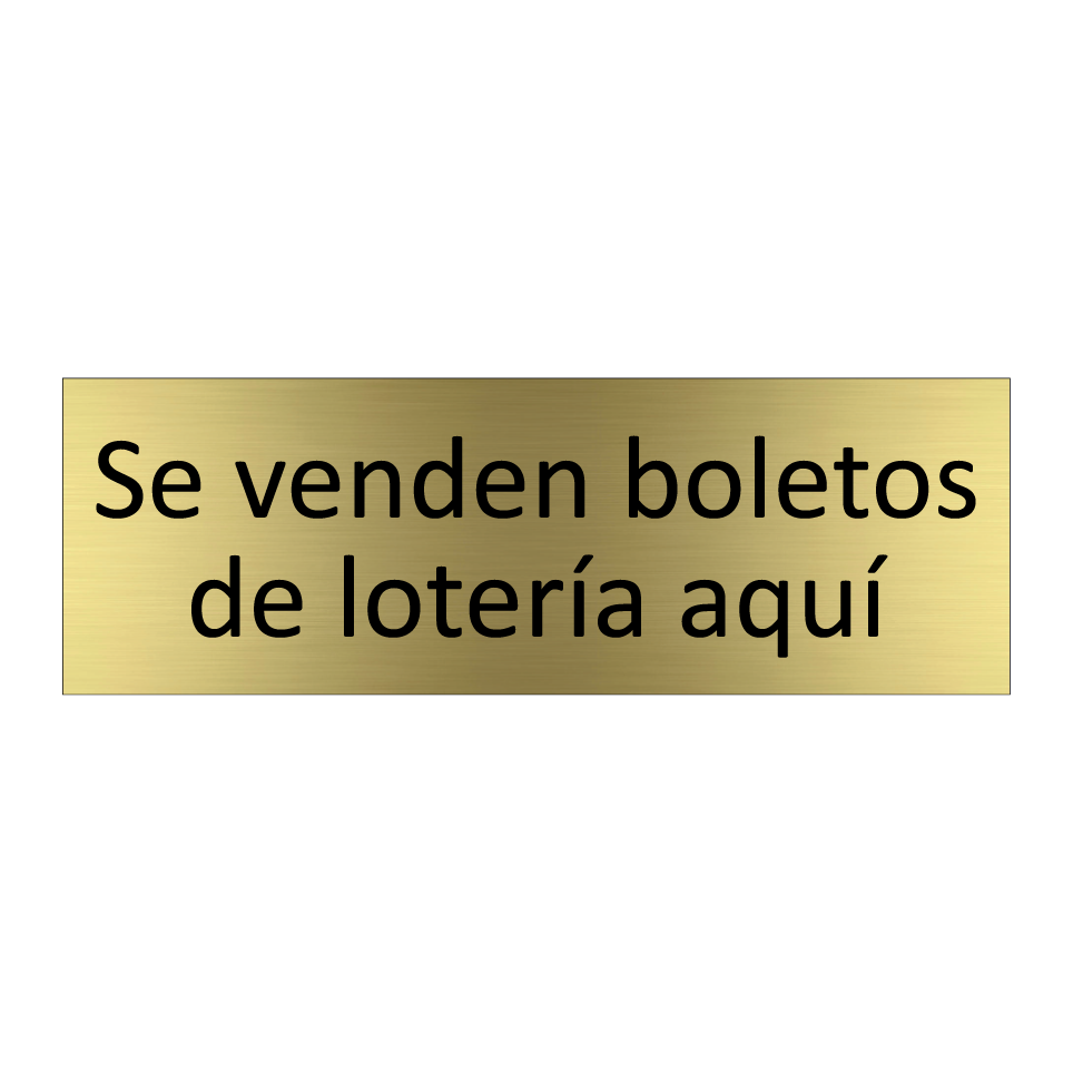 Se venden boletos de lotería aquí