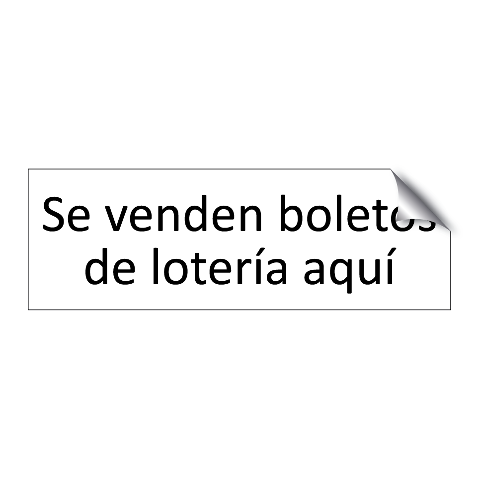 Se venden boletos de lotería aquí