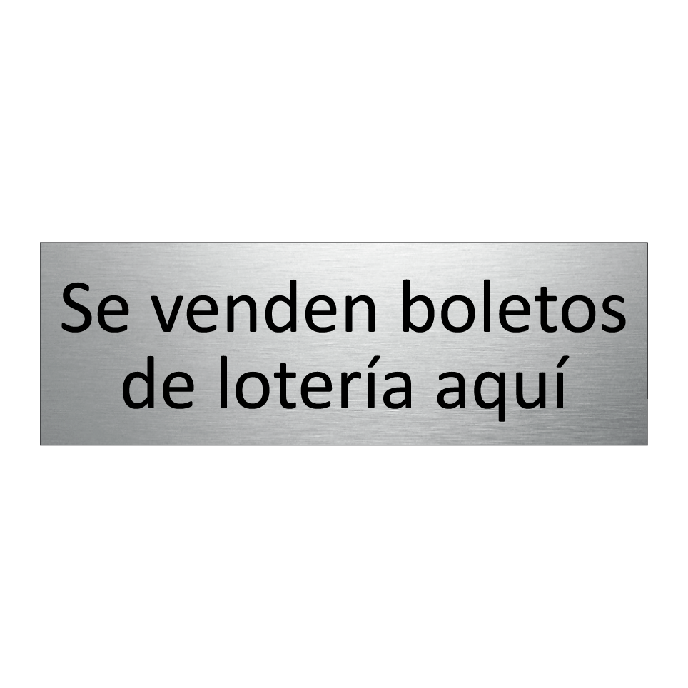 Se venden boletos de lotería aquí