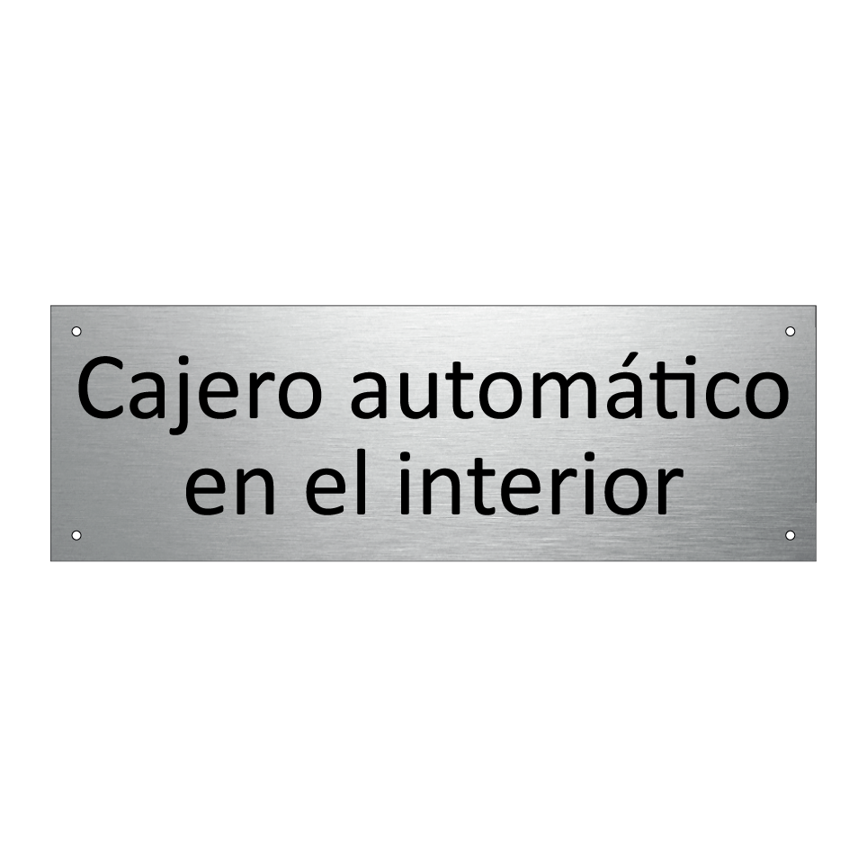 Cajero automático en el interior