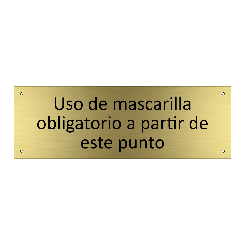 Uso de mascarilla obligatorio a partir de este punto