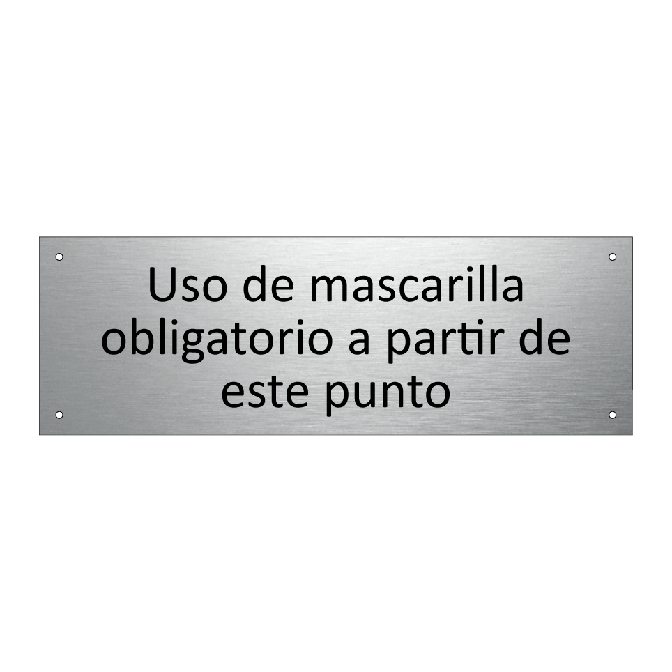 Uso de mascarilla obligatorio a partir de este punto