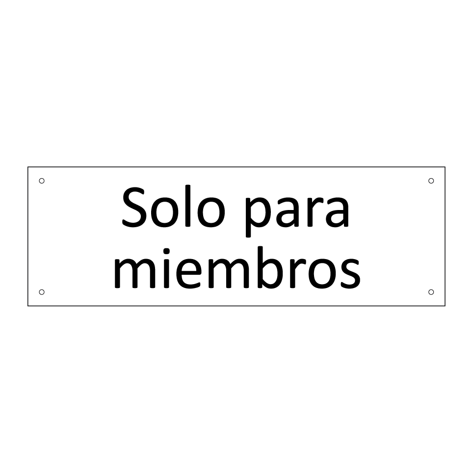 Solo para miembros