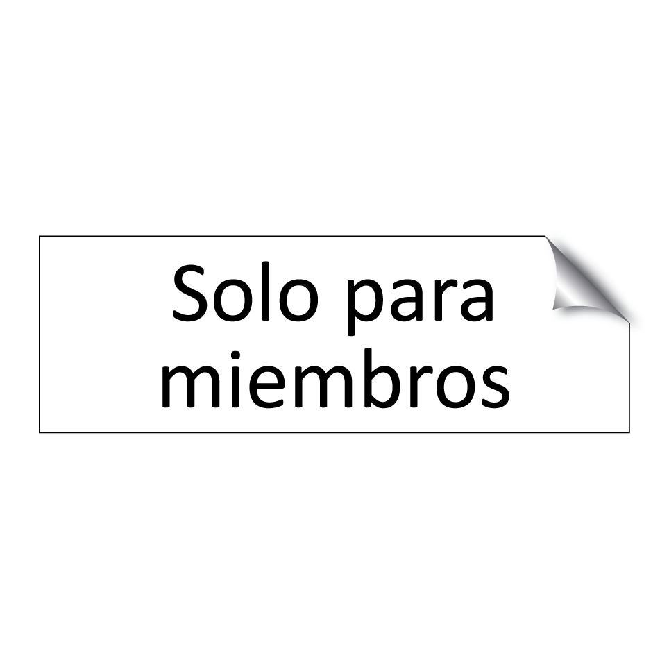 Solo para miembros