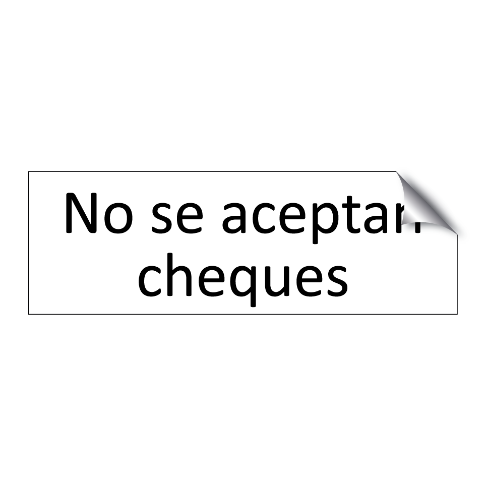 No se aceptan cheques