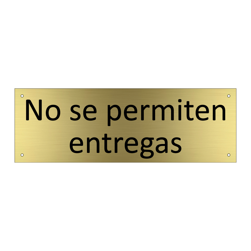 No se permiten entregas