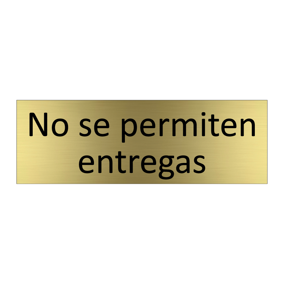 No se permiten entregas