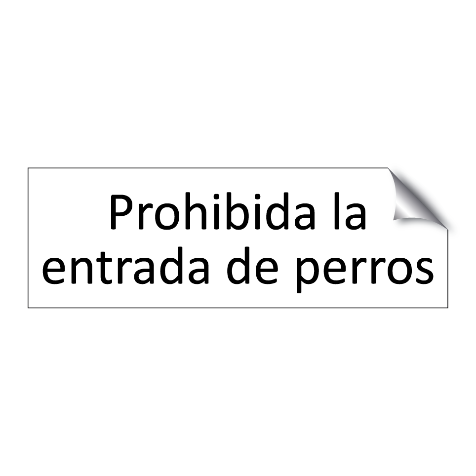 Prohibida la entrada de perros