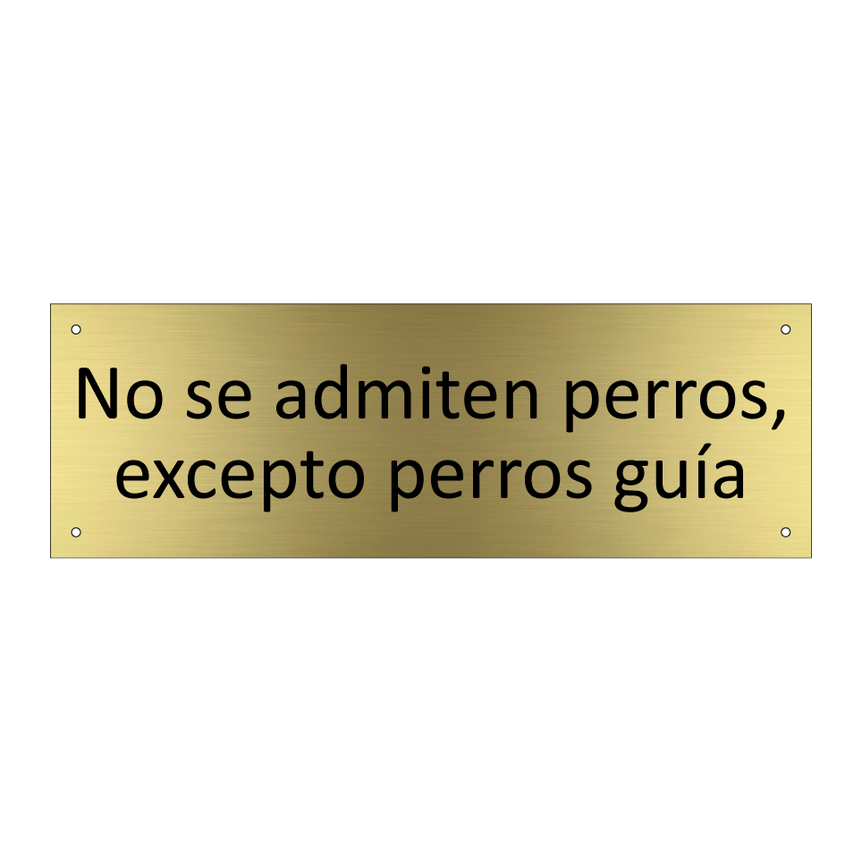 No se admiten perros, excepto perros guía