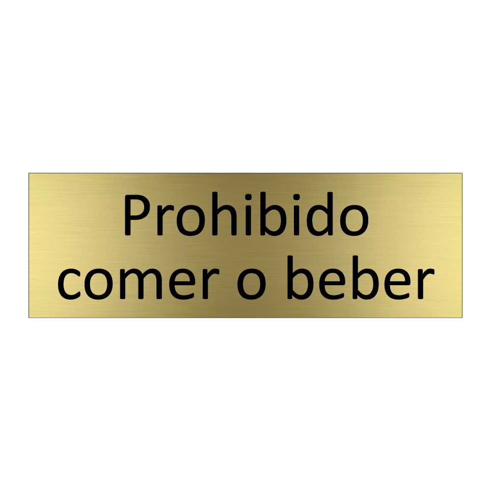 Prohibido comer o beber