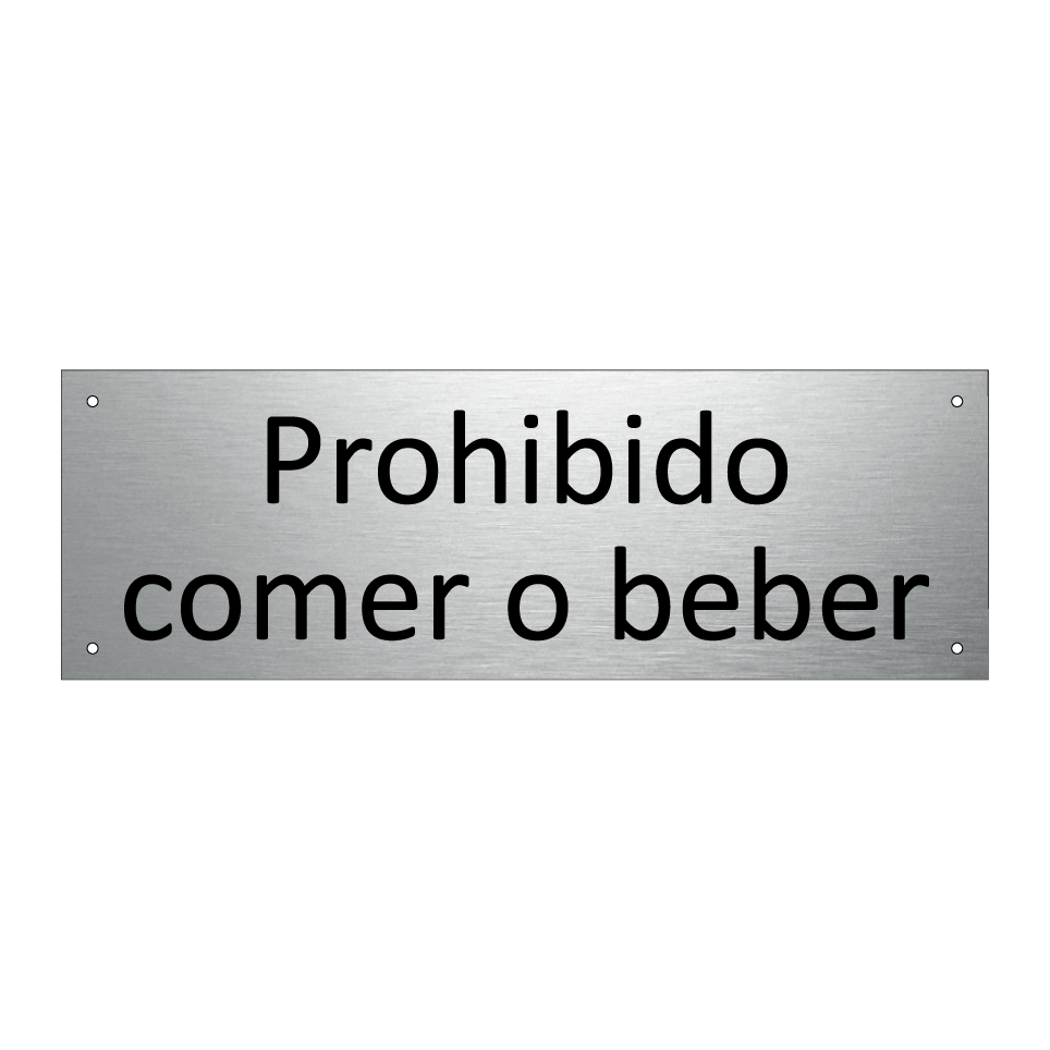 Prohibido comer o beber