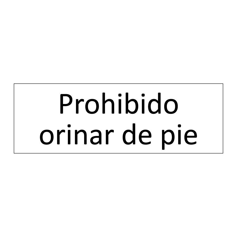 Prohibido orinar de pie