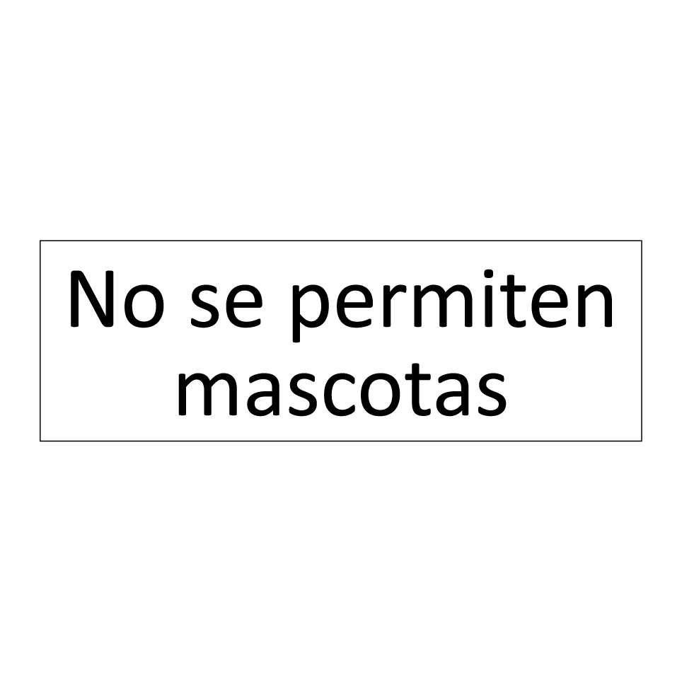 No se permiten mascotas