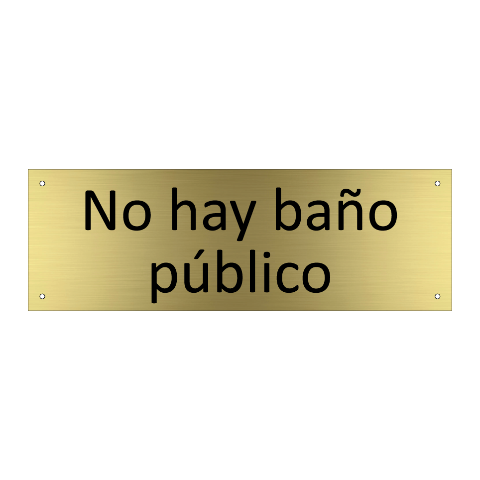 No hay baño público