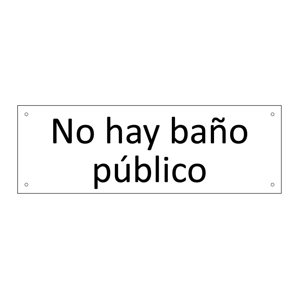 No hay baño público