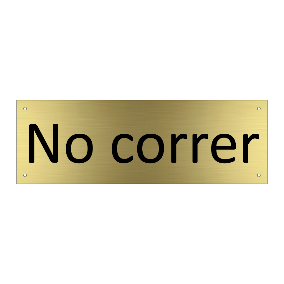 No correr