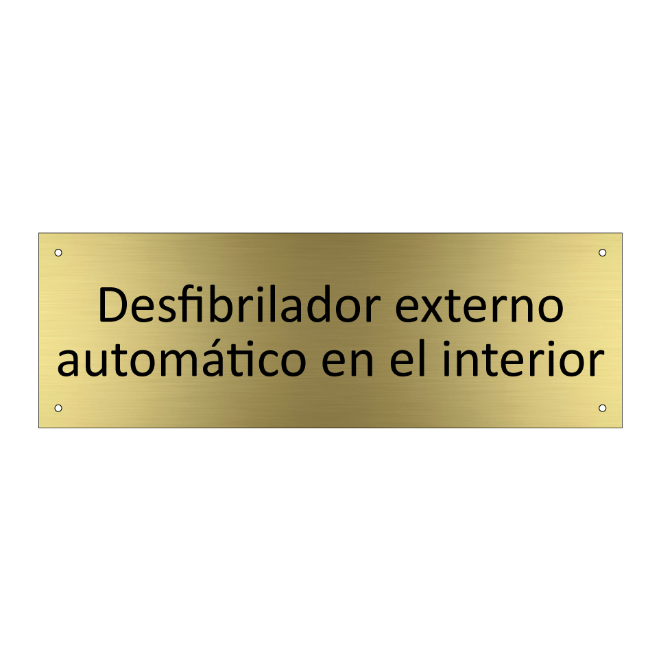 Desfibrilador externo automático en el interior