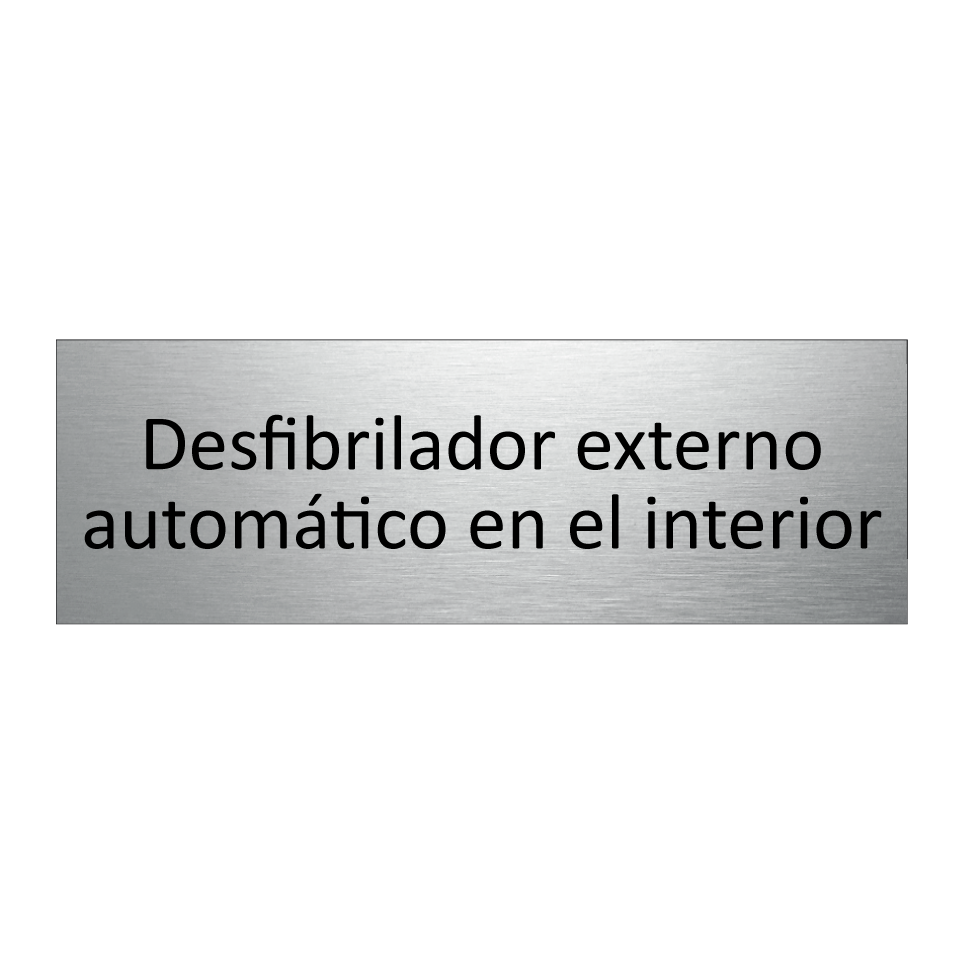 Desfibrilador externo automático en el interior