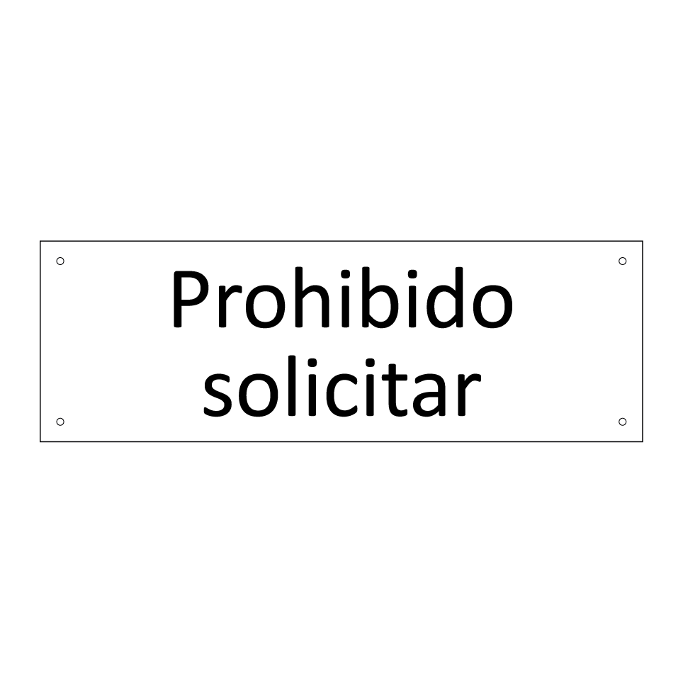 Prohibido solicitar