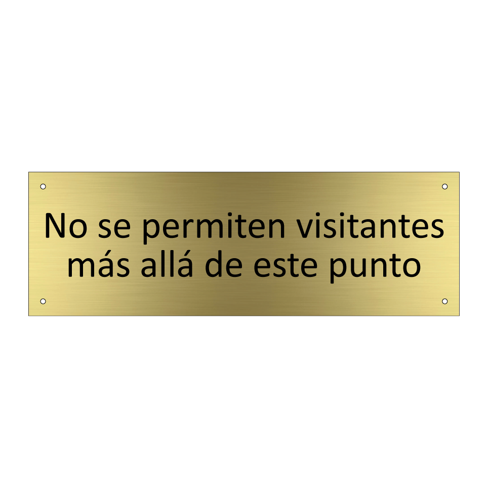 No se permiten visitantes más allá de este punto
