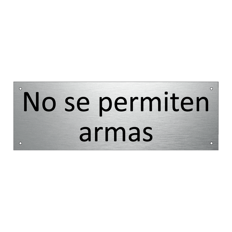No se permiten armas