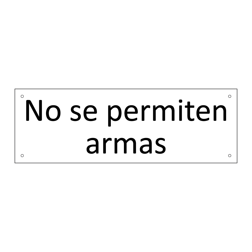 No se permiten armas