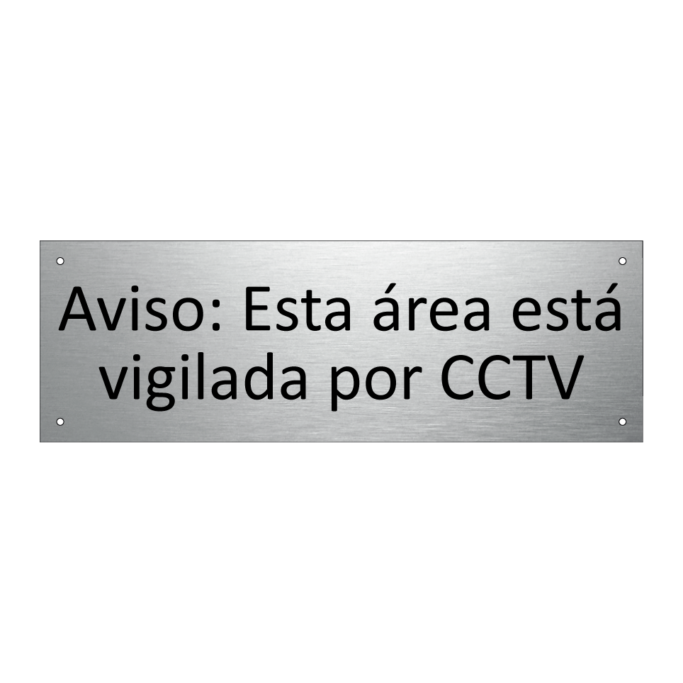 Aviso: Esta área está vigilada por CCTV