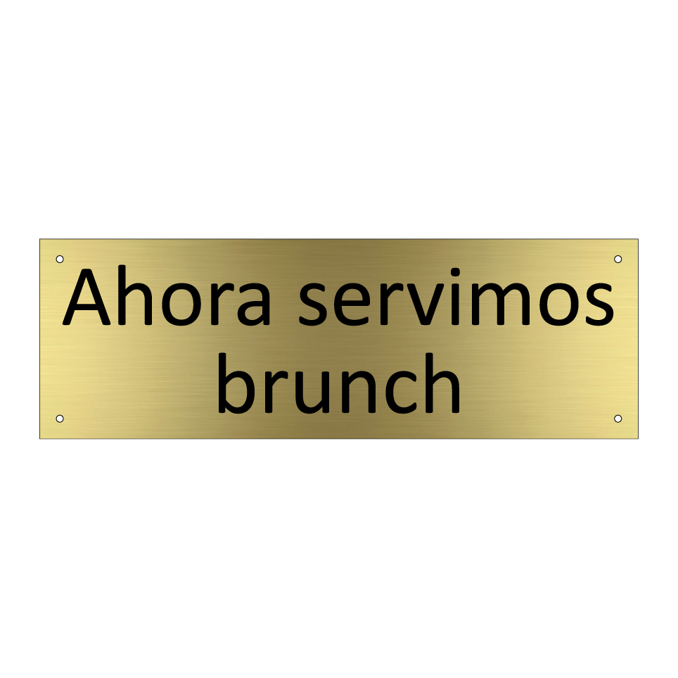 Ahora servimos brunch