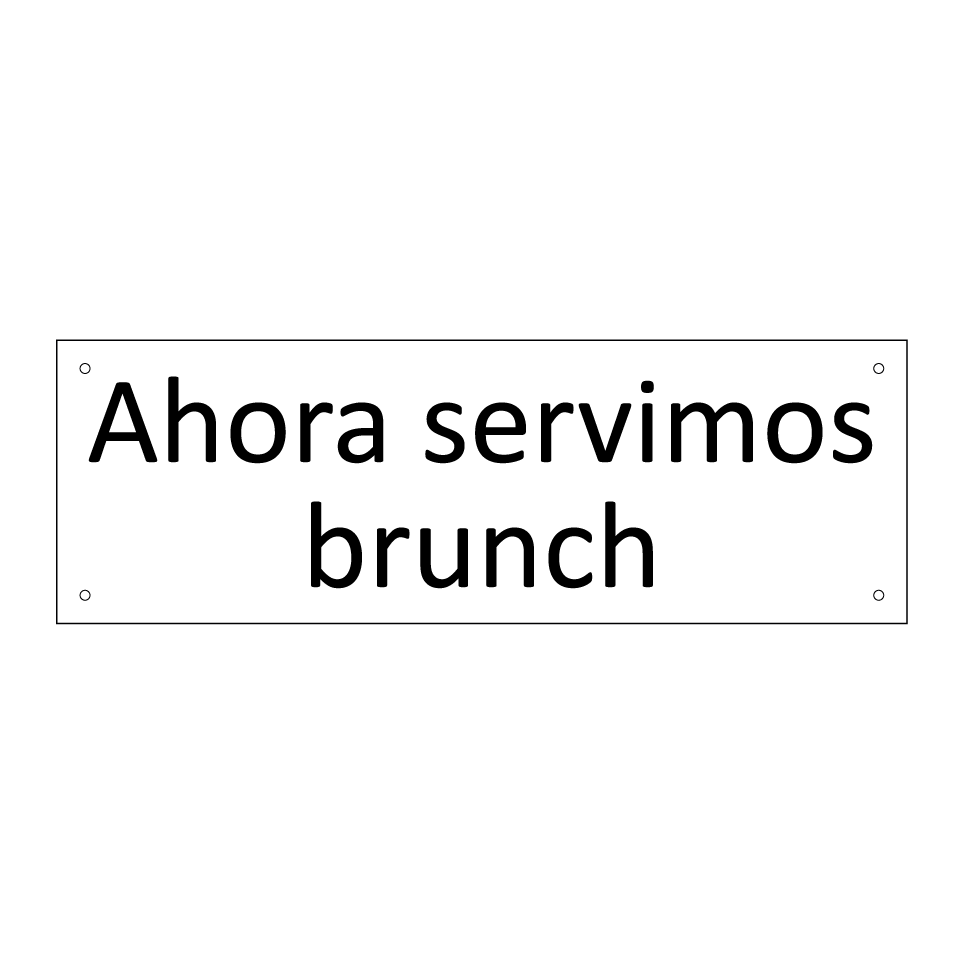 Ahora servimos brunch