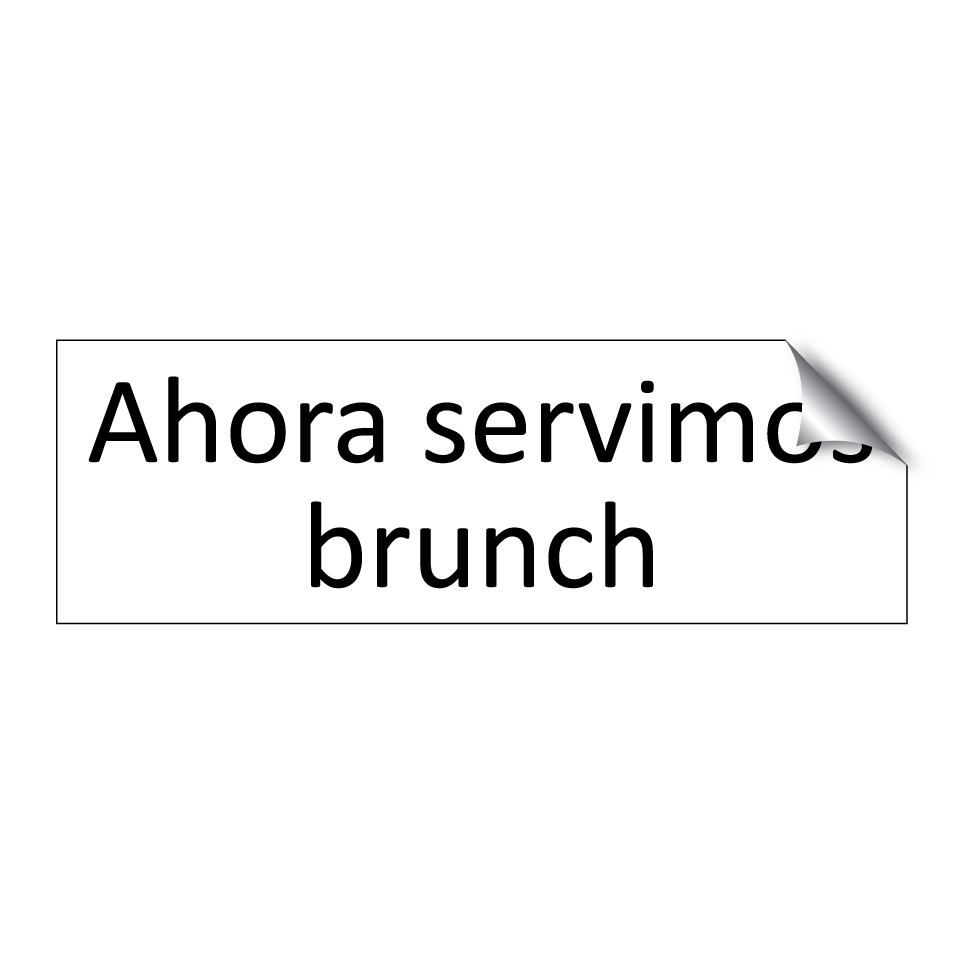Ahora servimos brunch