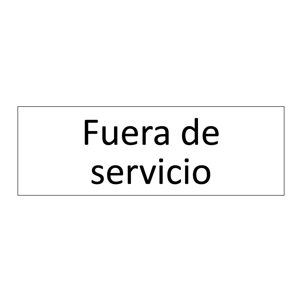 Fuera de servicio