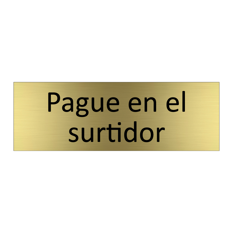 Pague en el surtidor