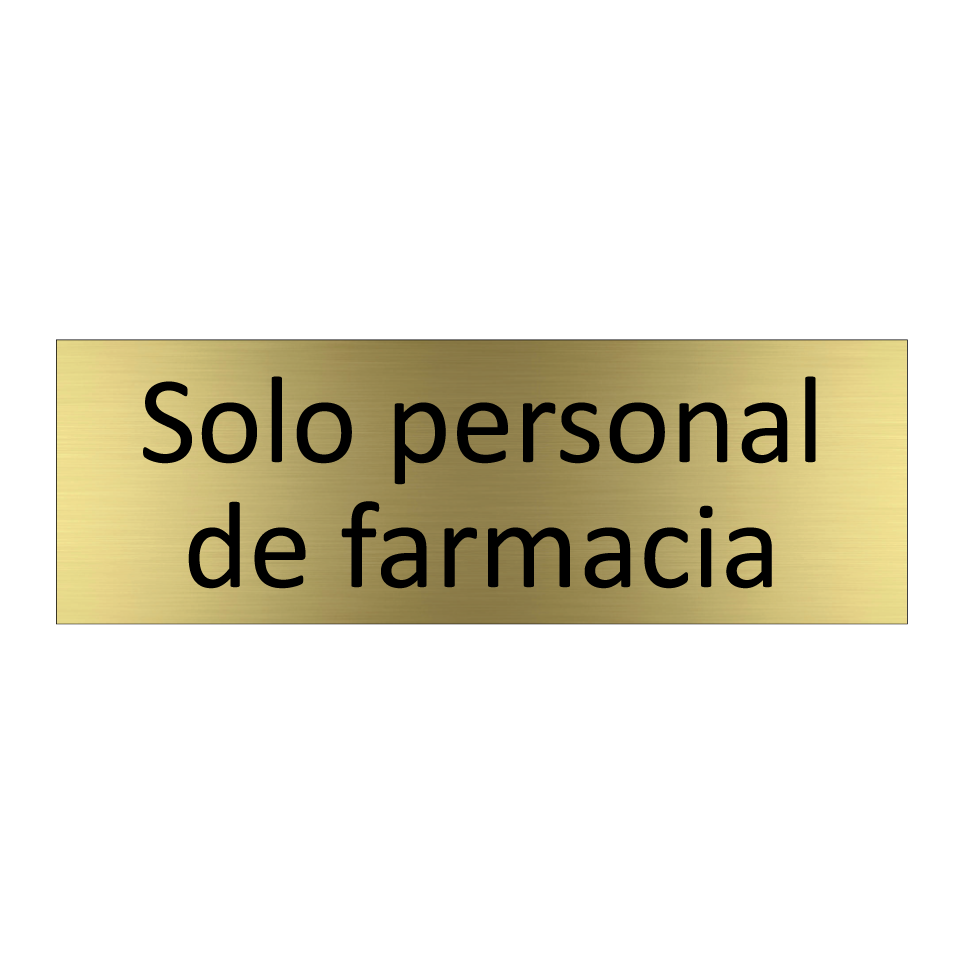 Solo personal de farmacia