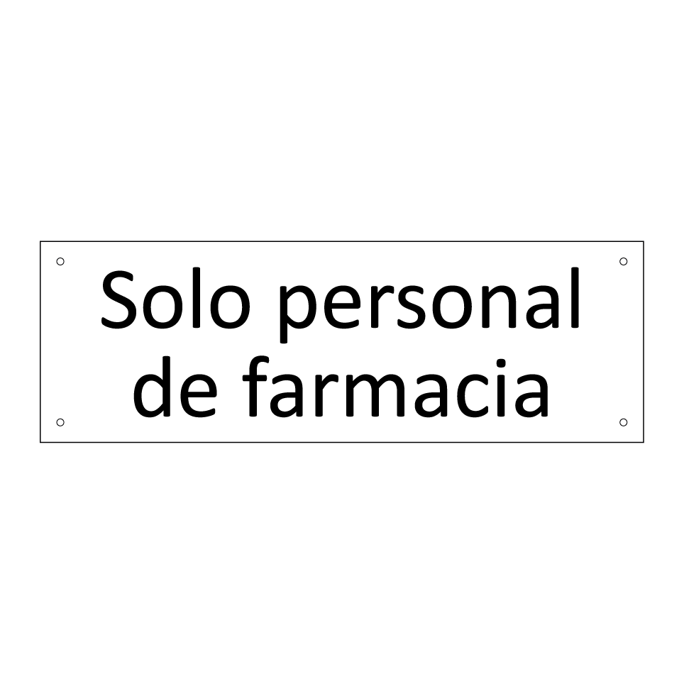 Solo personal de farmacia
