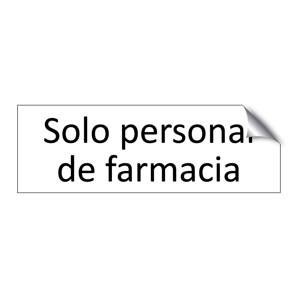 Solo personal de farmacia