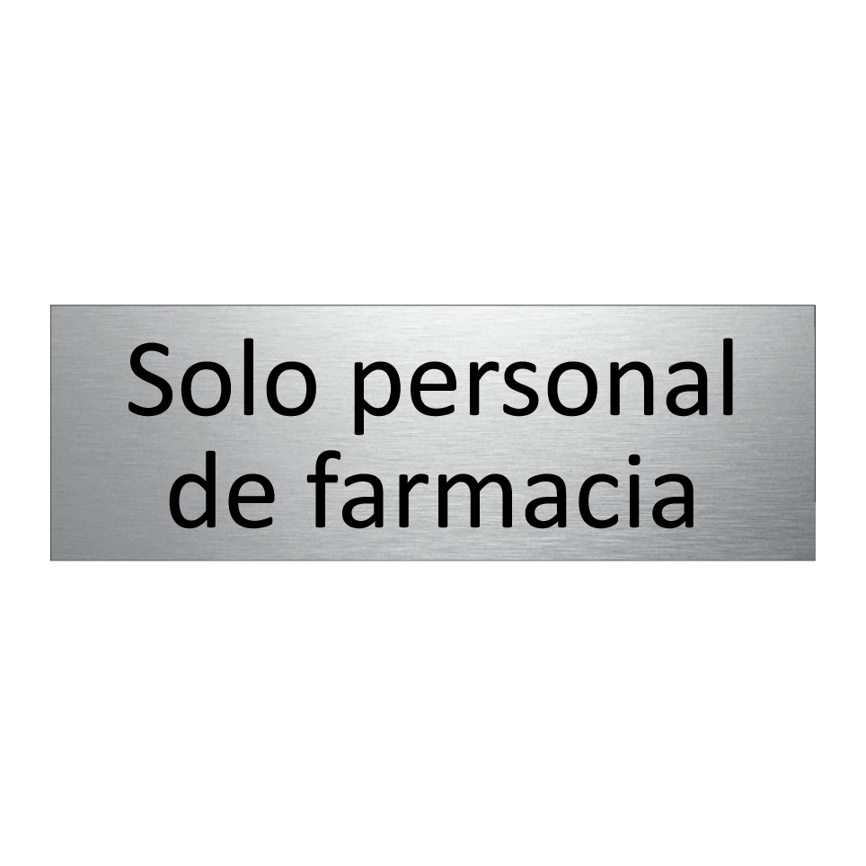Solo personal de farmacia