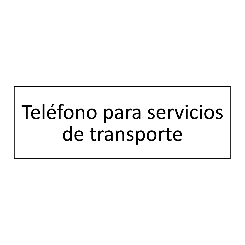 Teléfono para servicios de transporte