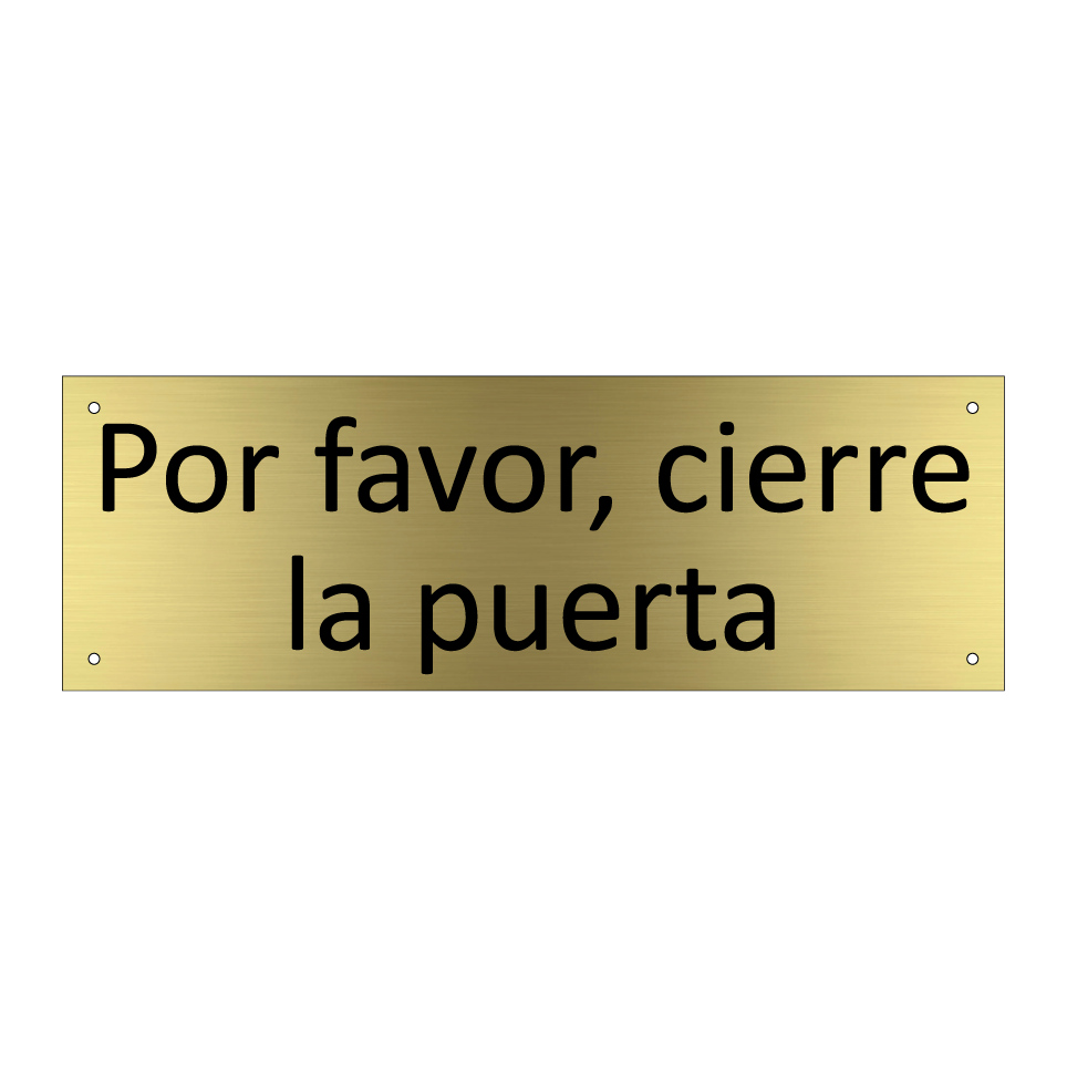 Por favor, cierre la puerta