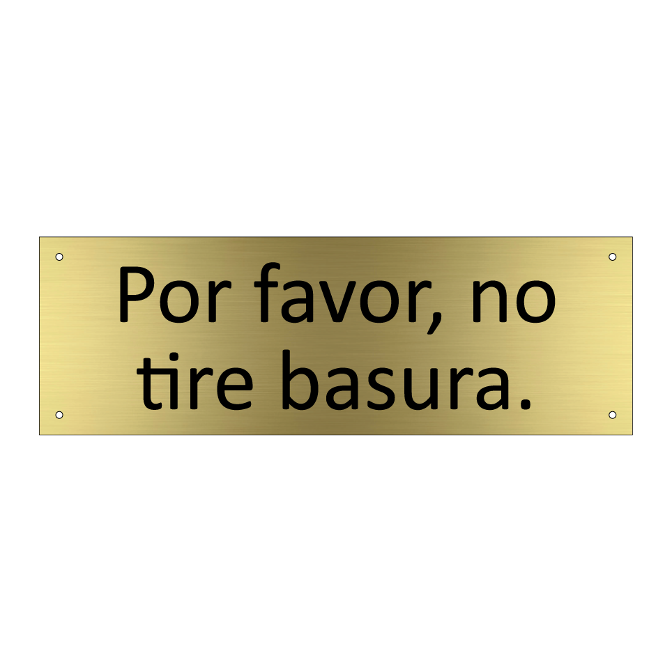 Por favor, no tire basura.