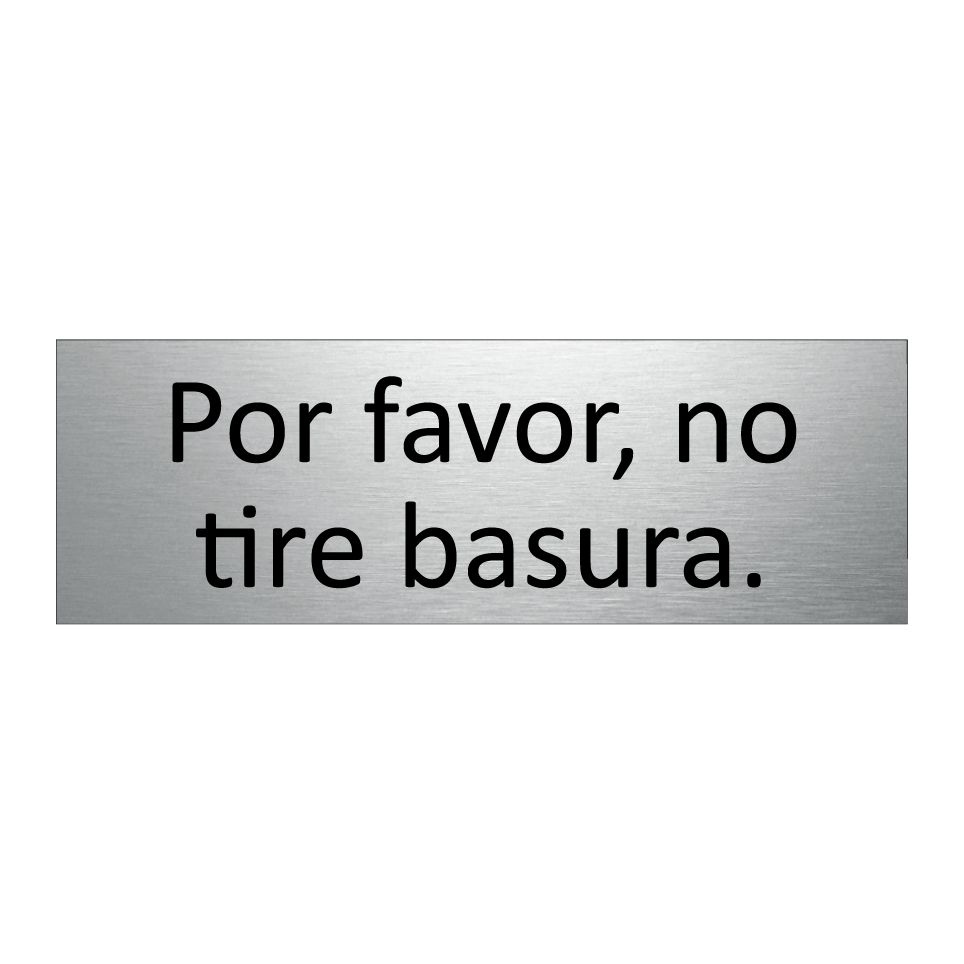 Por favor, no tire basura.
