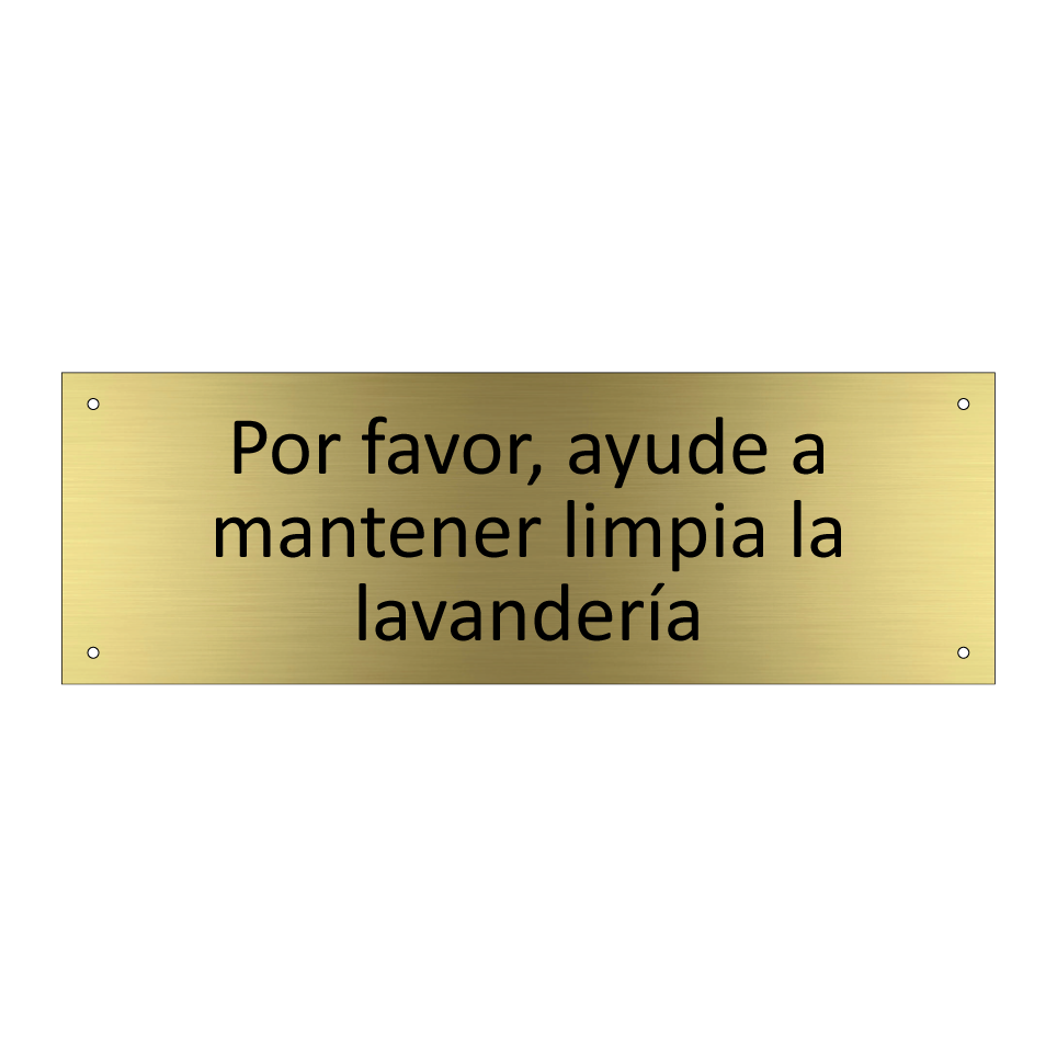Por favor, ayude a mantener limpia la lavandería