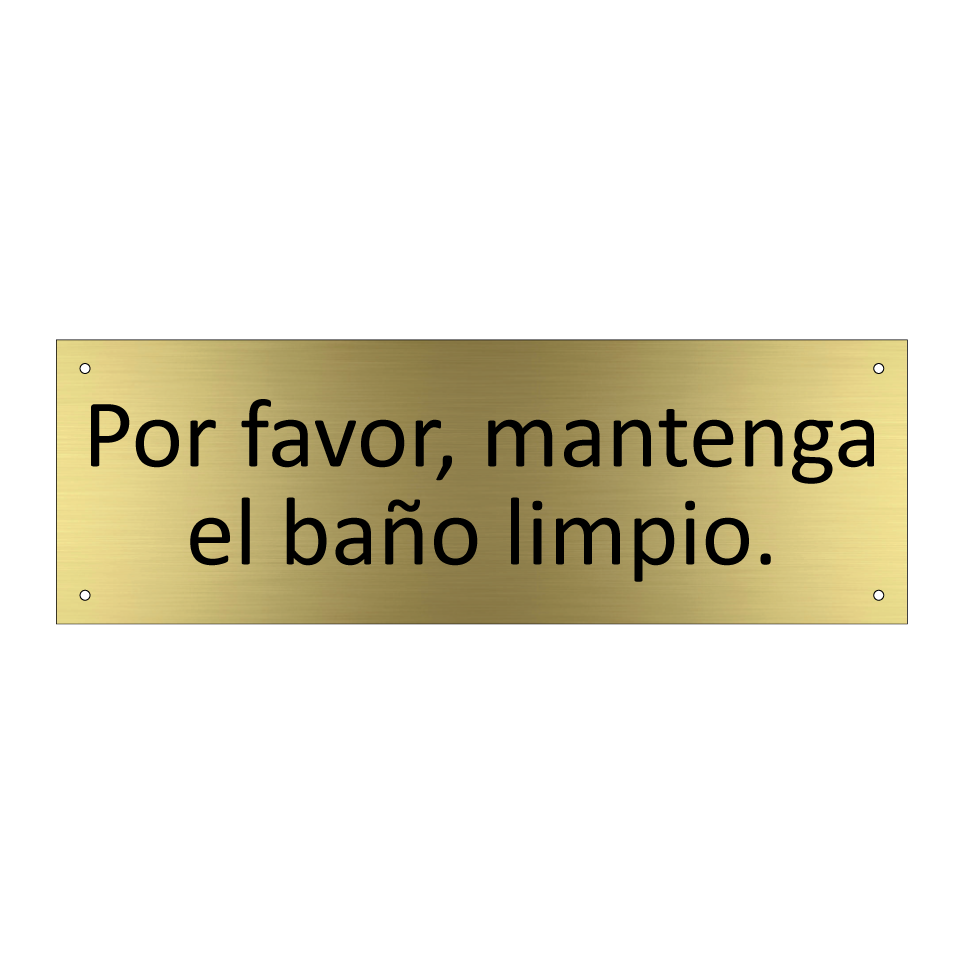 Por favor, mantenga el baño limpio.