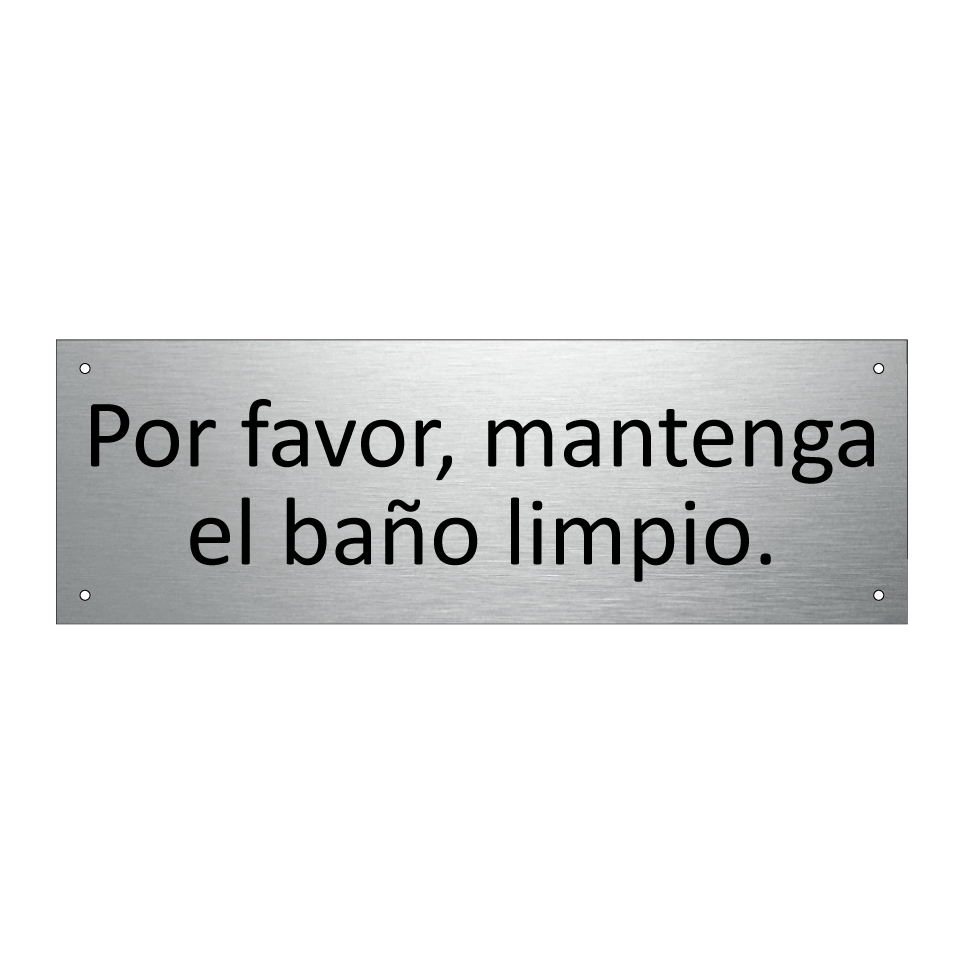 Por favor, mantenga el baño limpio.