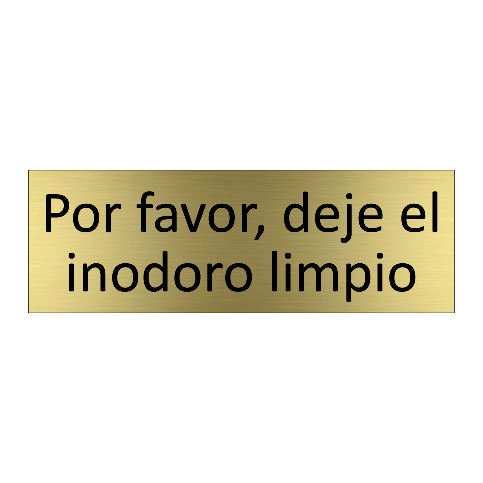 Por favor, deje el inodoro limpio
